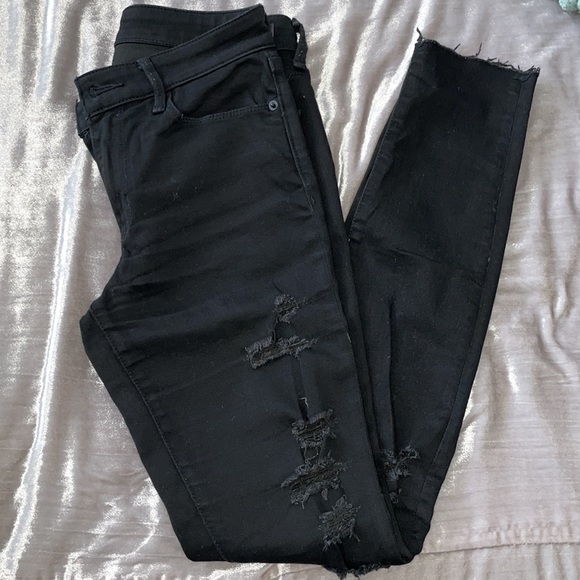 Abercrombie Fitch Jeans Abercrombie Fitch Harper Black Super Skinny Jeans Size 24 Poshmark